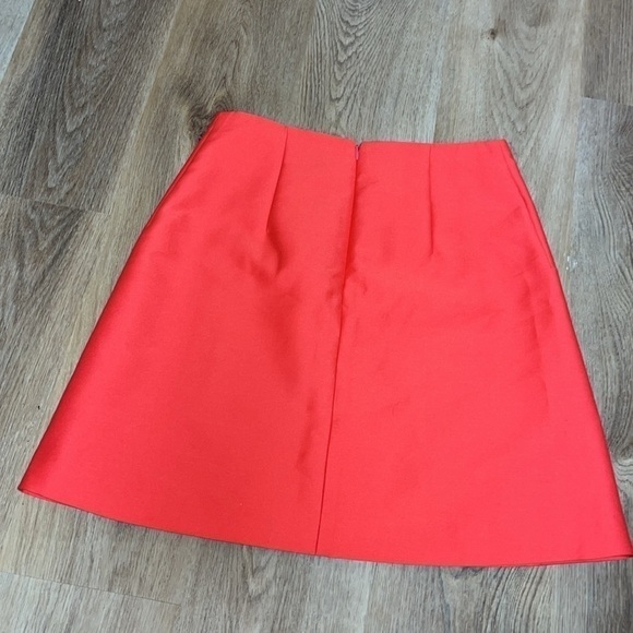 NWT Kate Spade A Line Classic Zip Back Mini Skirt in Coral Pink Geranium size 6 - Picture 3 of 5